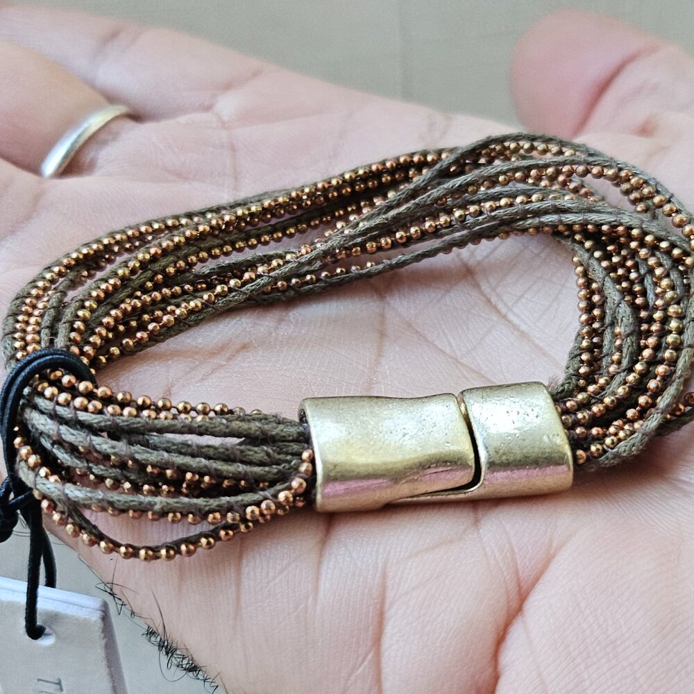 Treasure & Bond Girls Bracelet Brown Wrist Band Magnet Closure New $35 - Picture 7 of 16